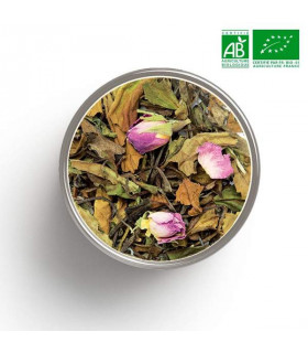THÉ BLANC Aromatisé Vanille-Rose BIO - 100gr