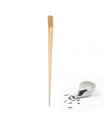 Cuillère à thé en bambou, faite à la main.