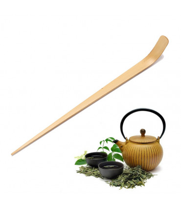 Cuillère à thé en bambou, faite à la main.