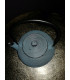 Blauwe gietijzeren theepot