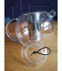 Théière verre familiale 1.5 Litre avec filtre inox