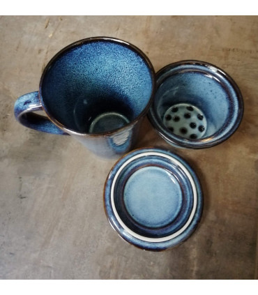 Théière individuelle en grès émaillé 30cl